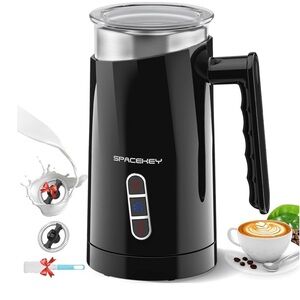 Spacekey 4-in-1 Electric Milk Frother & Steamer - Black New